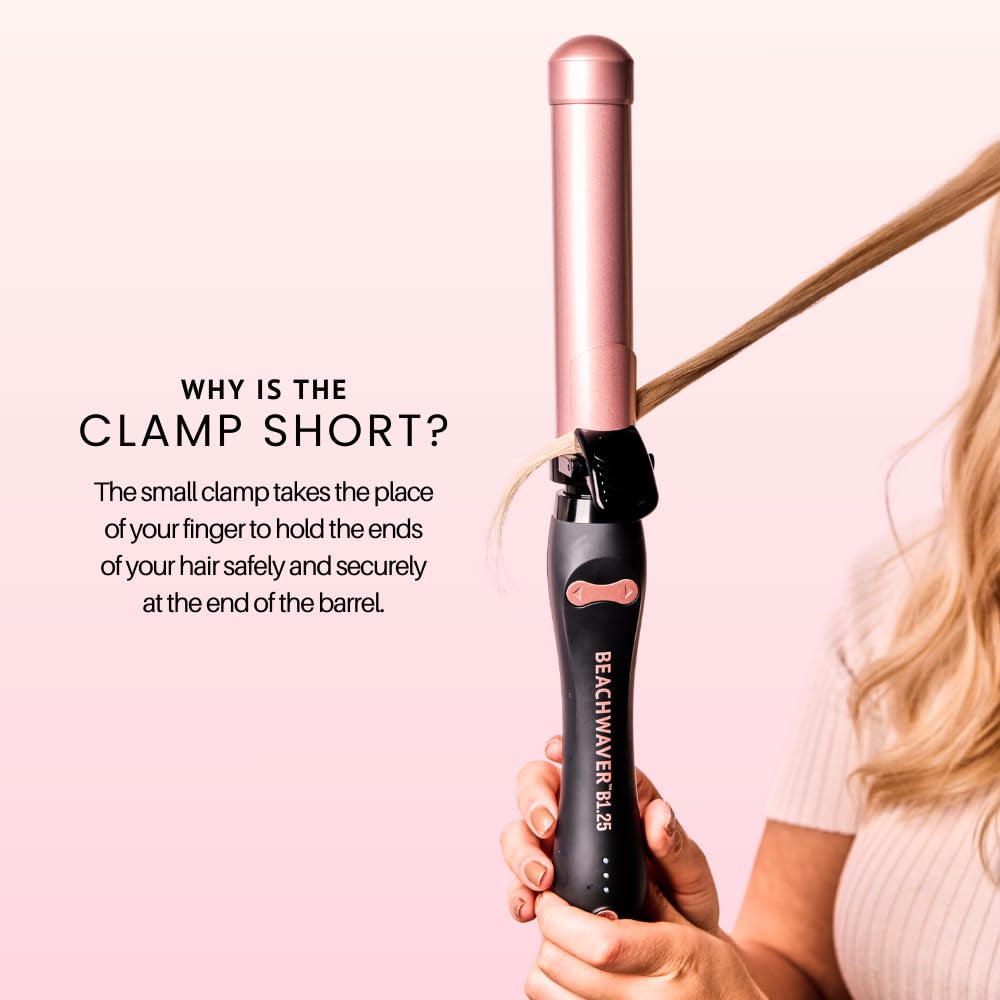 Beachwaver B1 Rotating Curling Iron - Automatic 1 Inch Ceramic - Easy-To-Use Spinning Wand for Long-Lasting Waves - Auto-Shut off and Dual Voltage (BW160)