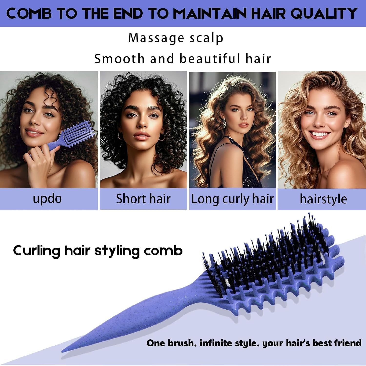 Candybrush Curl Defining Brush (Purple)