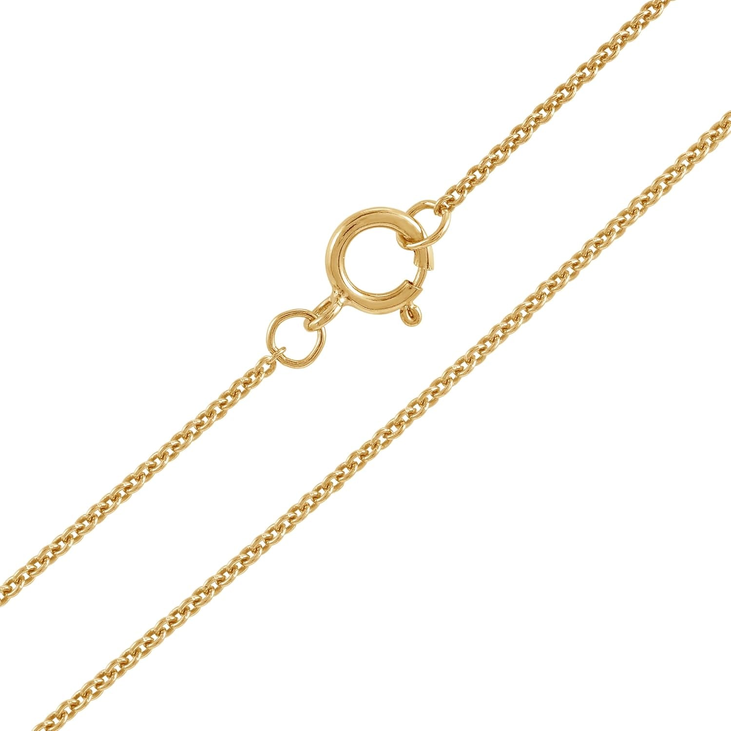 14K Yellow Gold over 925 Sterling Silver Necklace for Women with Natural Diamond and Twist Cross Pendant, 14K Gold Plated over Sterling Silver, 925 Sterling Silver, 18" Cable Chain, 1/4 Carat Total Weight Diamonds & Elegant Gift Box Included