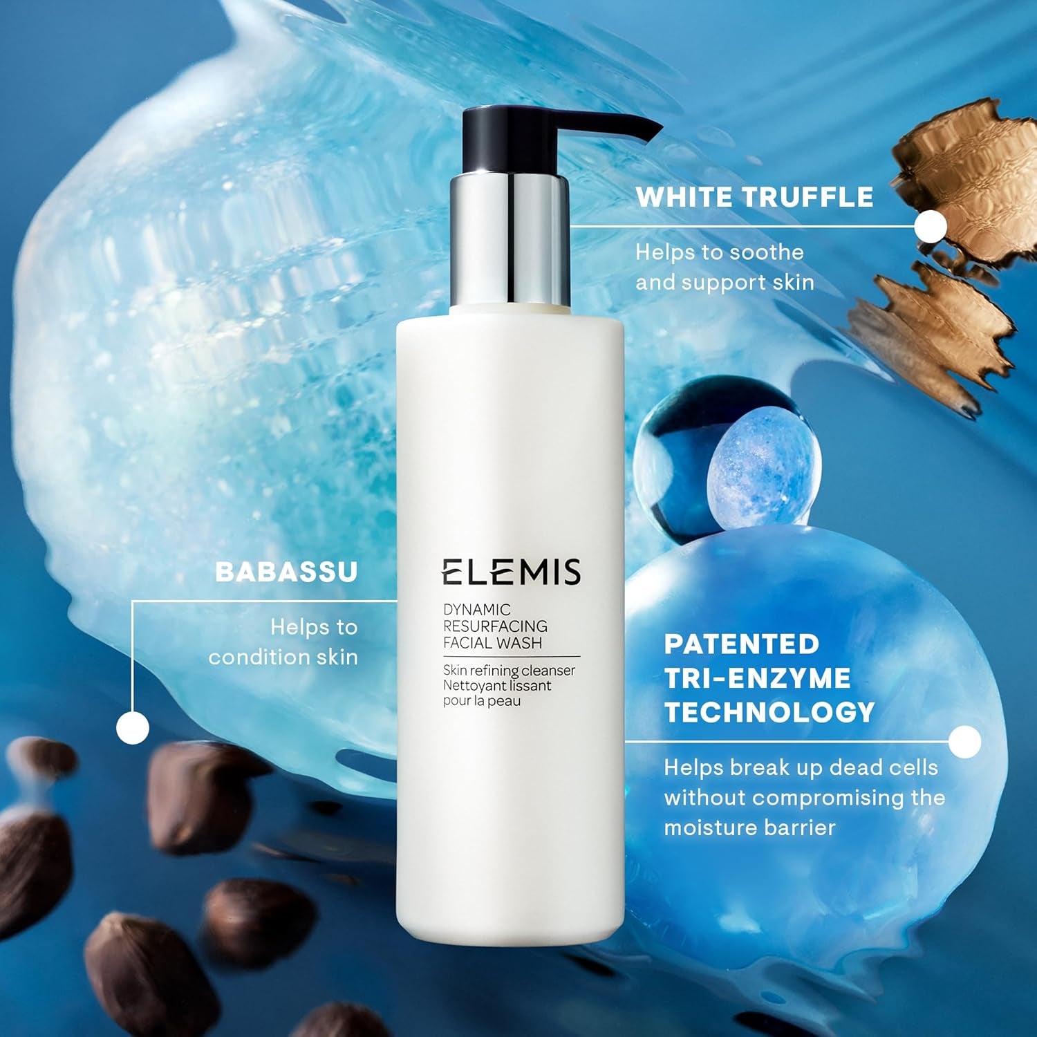 Dynamic Resurfacing Facial Wash, Anti-Aging Exfoliating Face Wash and Enzyme Gel Cleanser for All Skin Types