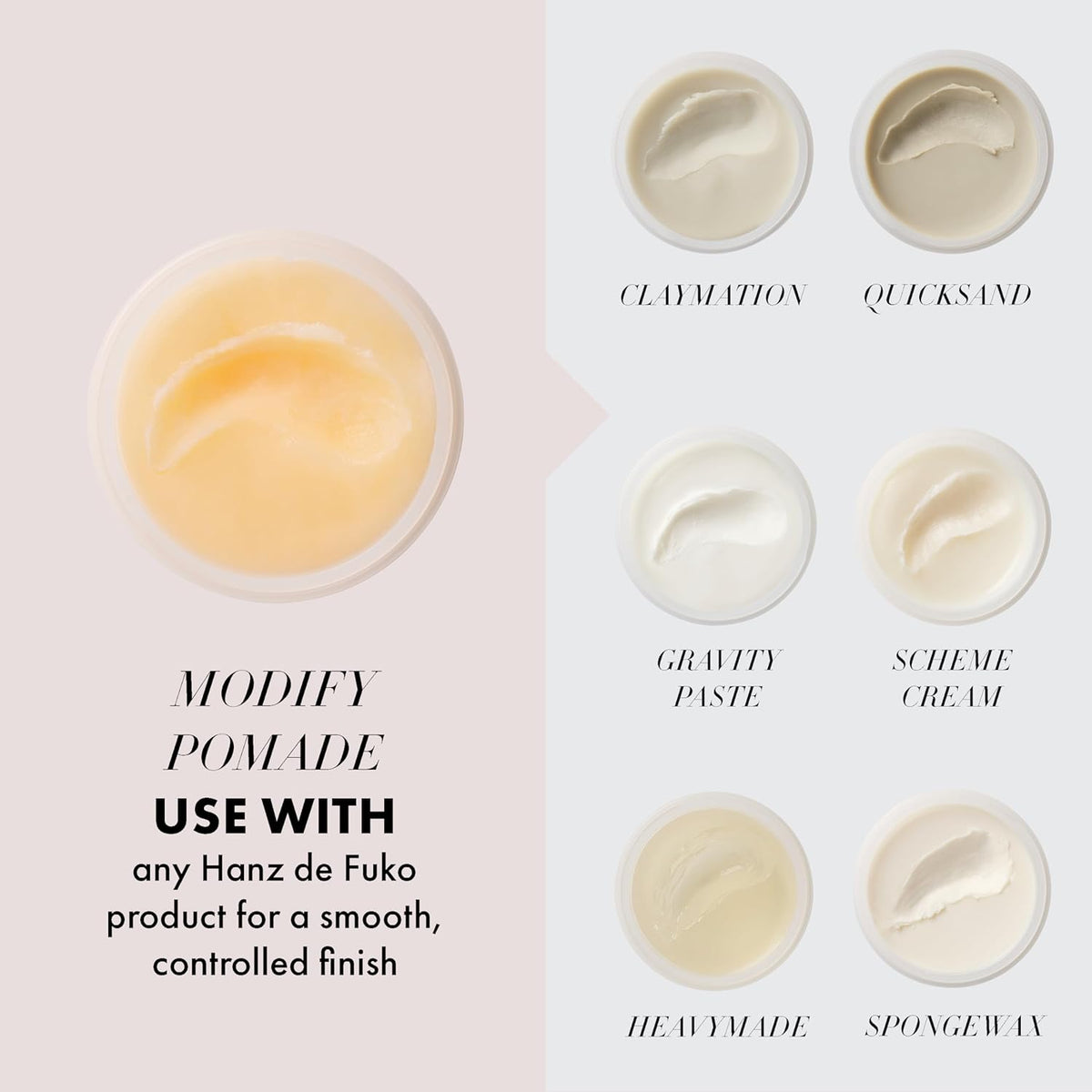 Modify – Premium Men’S Hair Styling Pomade for a Medium Hold, High Shine – Ideal Texture Product for All Hair Types, Includes Premium Ingredients Such as Shea Butter – 2 Oz, Travel Size