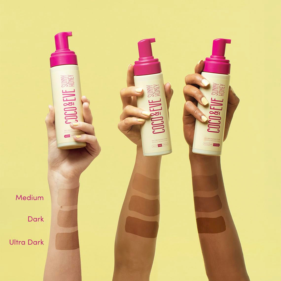 Sunny Honey Bali Bronzing Bundle (Medium). All Natural Sunless Tanning Mousse. Instant Self Tanning Lotion with Bronzer, Mitt Applicator and Kabuki Brush.