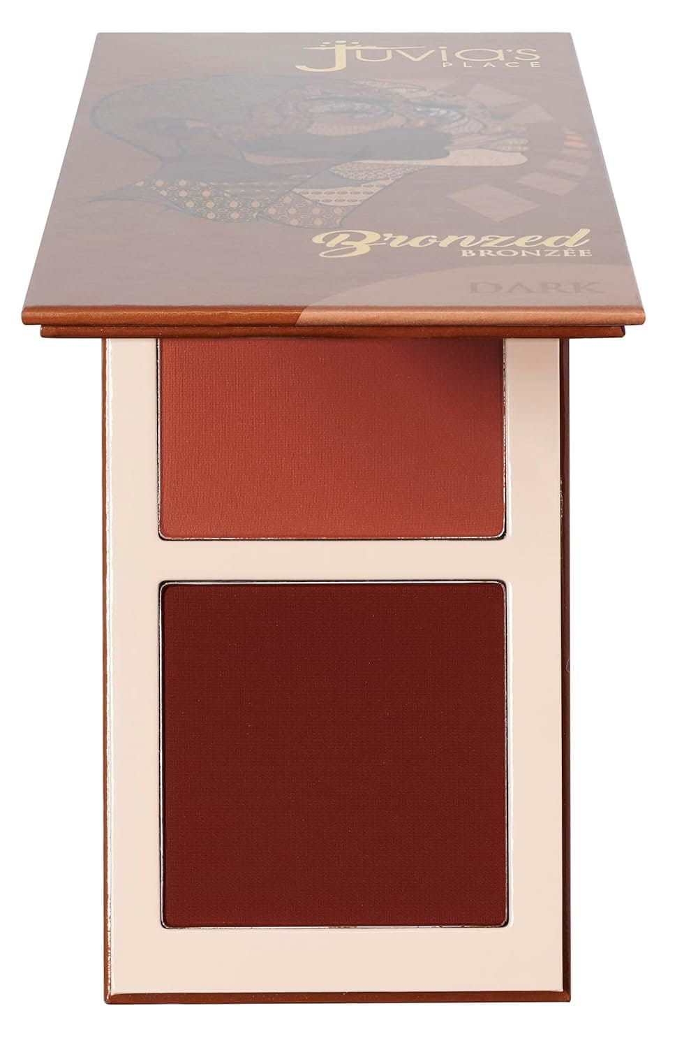 Bronzed Duo Bronzer Dark - Soft Matte Bronzer, Contour Powder, Bronzer Pressed Powder, Long-Wearing & Buildable Bronzing Powder - Suitable for Dark to Deep Tan Skin Tone