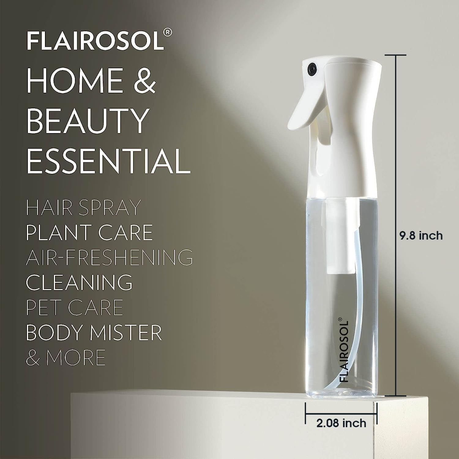- the Original, Spray Bottle for Hair, Plants & More, Continuous Mister, Ultra Fine Water Mist, 10.1Oz/300Ml, Clear Bottle - Black Print