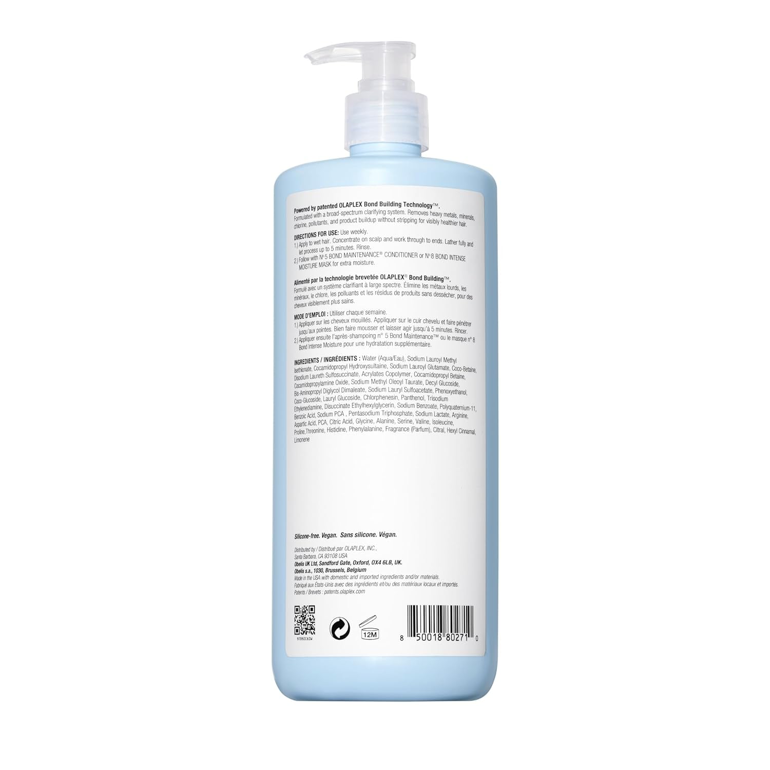 Nº.4C Bond Maintenance Clarifying Shampoo, Deep Cleans, Softens, Restores Shine, & Clarity, for All Hair Types Experiencing Product Buildup or Excess Oil, 1 Liter