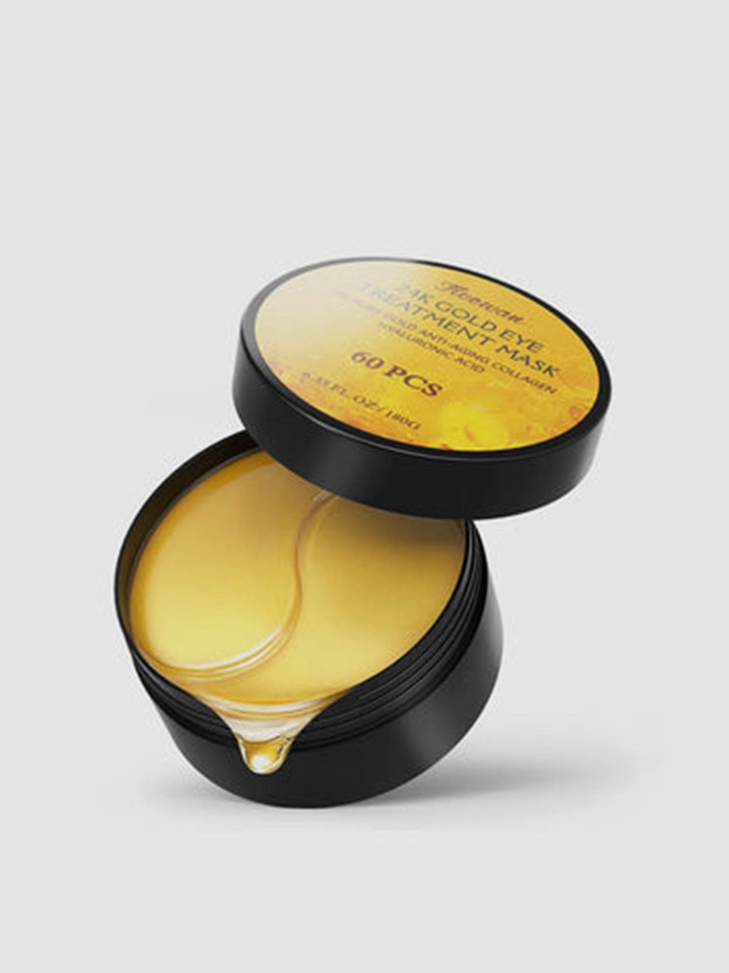 24K Gold under Eye Patches - 60 Pcs Eye Mask Pure Gold Anti-Aging Collagen Hyaluronic Acid under Eye Mask for Removing Dark Circles, Puffiness & Wrinkles Refresh Your Skin