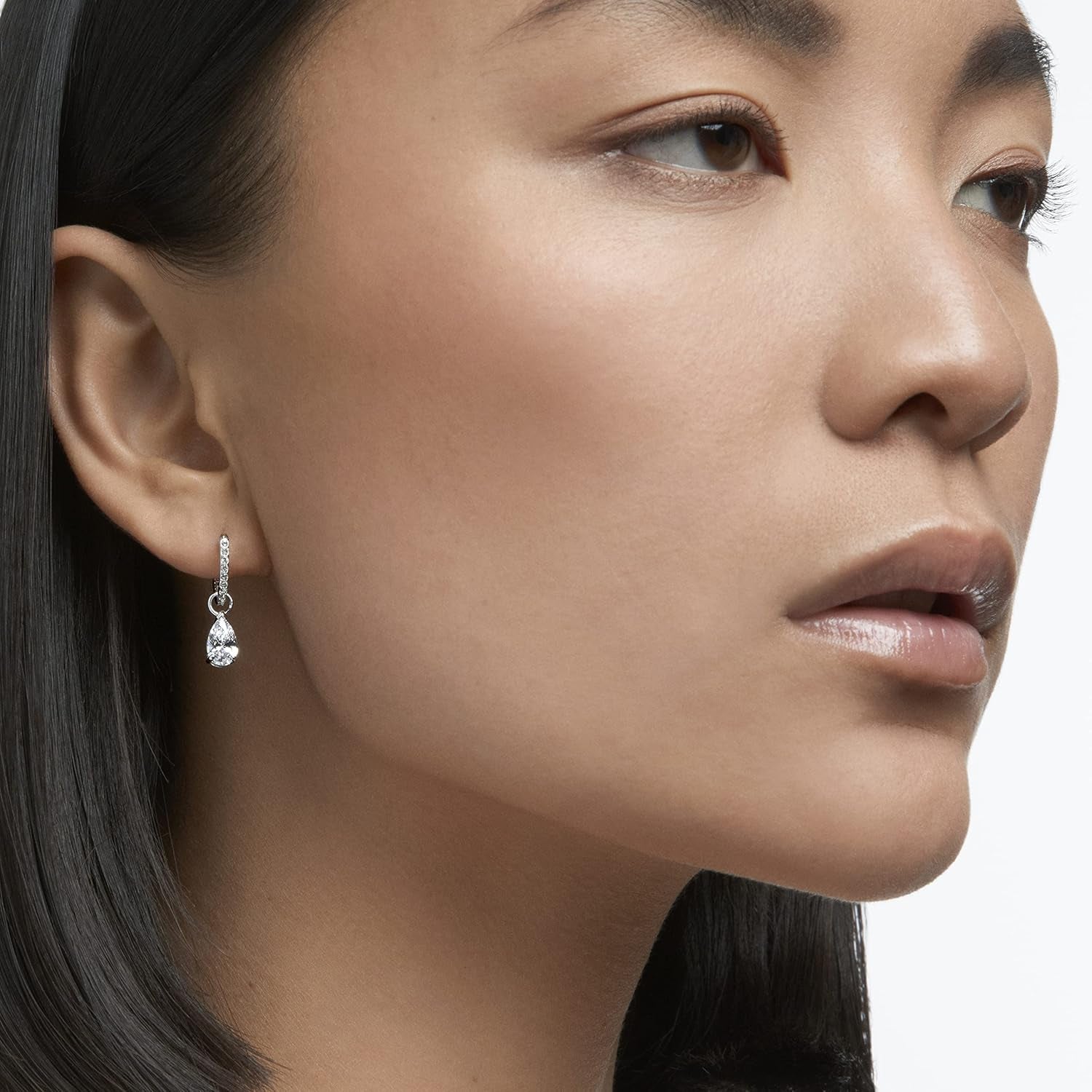 Attract Necklace, Earring, and Bracelet Crystal Jewelry Collection, Rhodium Tone Finish