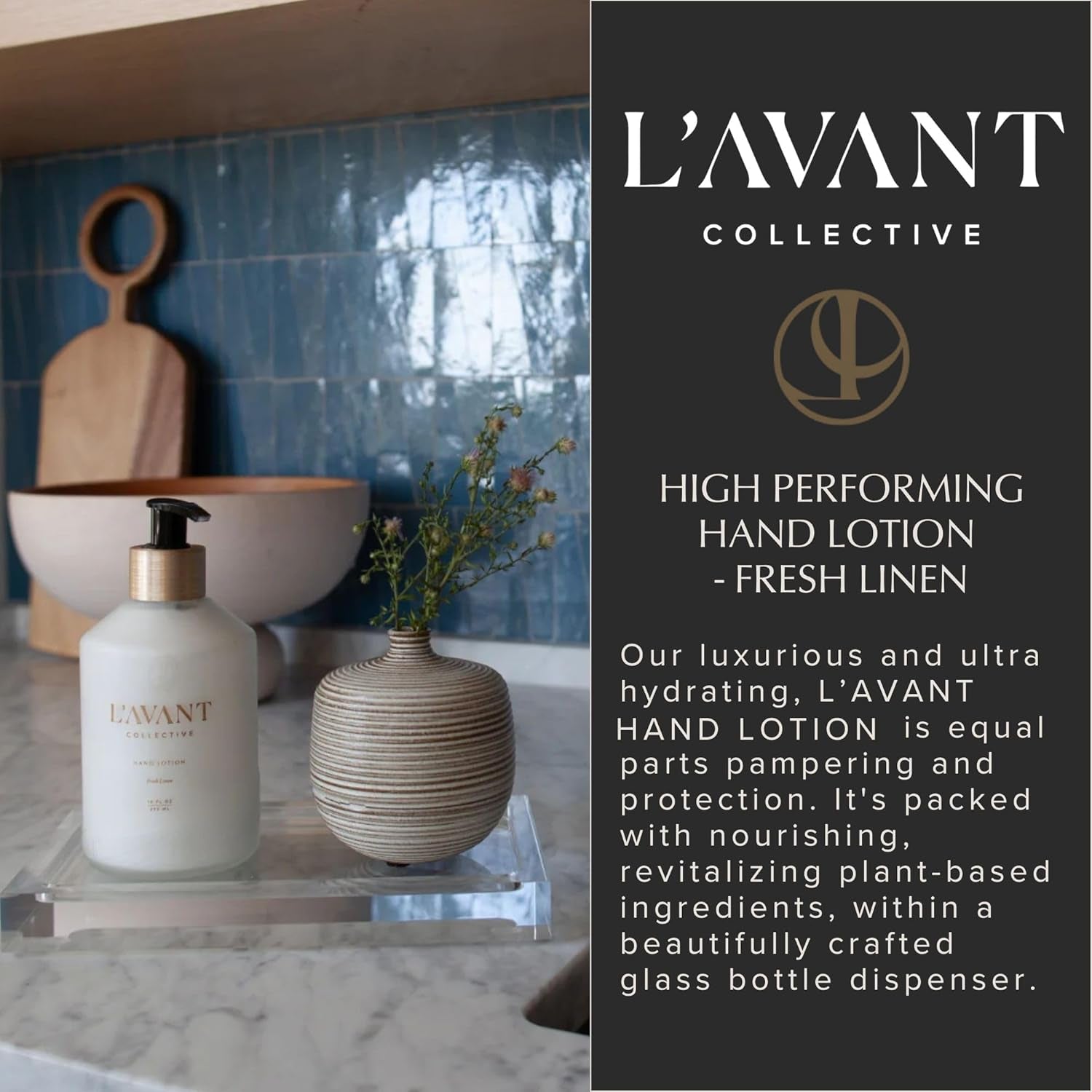 Luxury Hand Lotion - High Performing Moisturizing Hand Cream for Dry, Cracked Hands, Nails & Cuticles - Hydrating Shea Butter Formula (10 Oz, Fresh Linen)