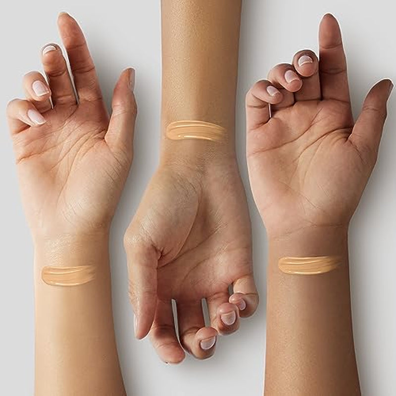Luminous Liquid Mineral Foundation Makeup with SPF 18 (Brûlée) - Improves Uneven Skin Tone, Smooths & Corrects Imperfections, Sheer to Medium Coverage, Dewy Finish