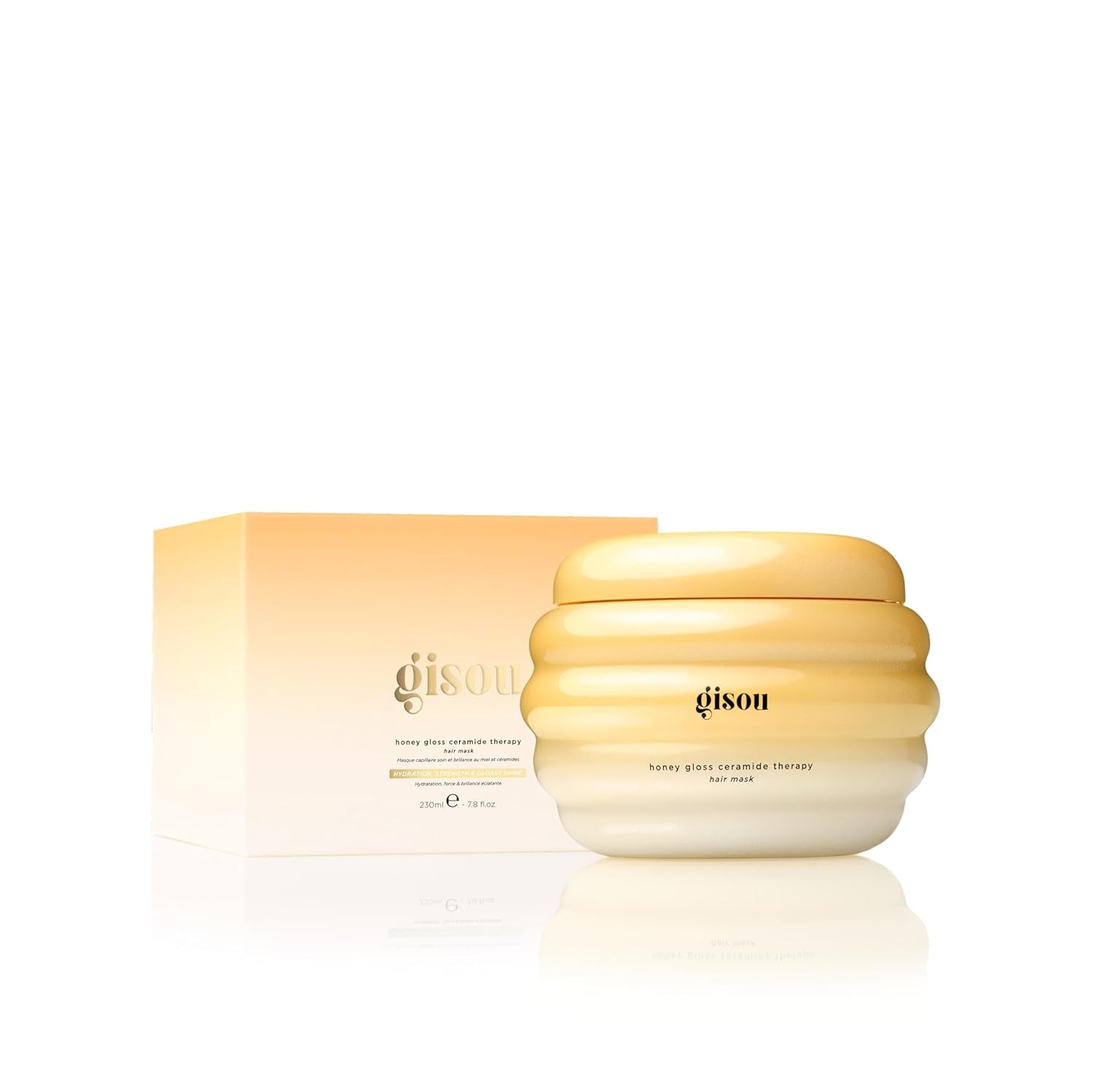Honey Gloss Ceramide Therapy Hair Mask, Deep Hydration & Repair, Mirsalehi Honey, Ceramides & Hyaluronic Acid, 4X Stronger Hair & +85% Shine, Suitable for All Hair Types