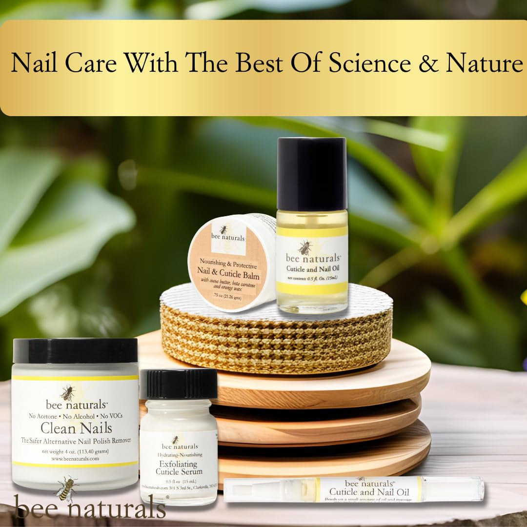 Natural Nail Care Kit - Natural & Non-Toxic Nail and Cuticle Care Set with Vitamin E - Softens & Protects - Ideal Gift for Repairing Cuticles and Nails .