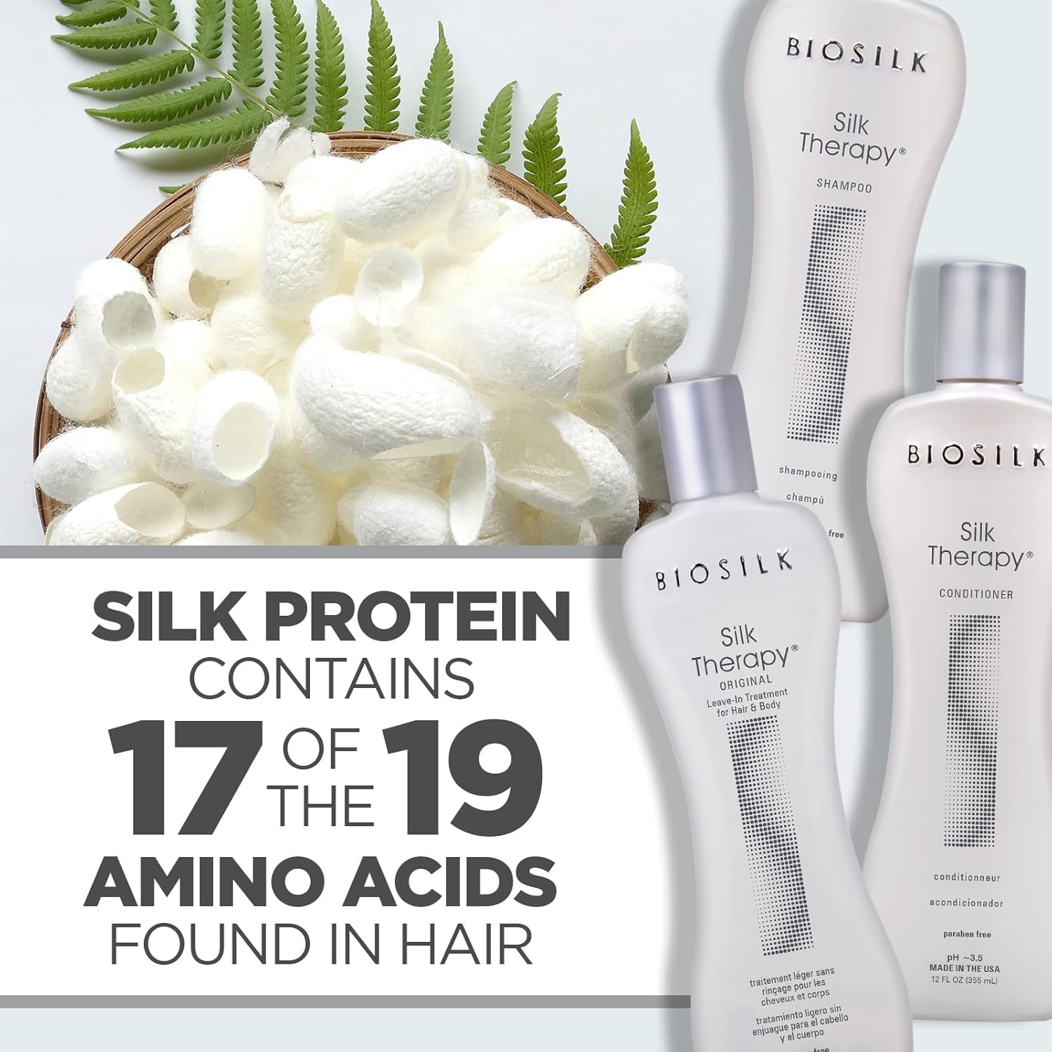 3-in-One BioSilk Silk Therapy Shine Kit | Shampoo + Conditioner + Leave-In