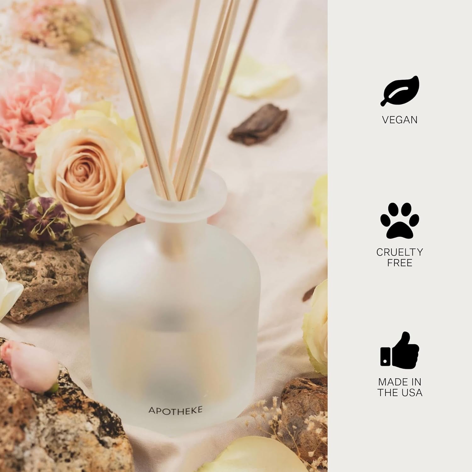 Apotheke Santal Rock Rose Reed Diffuser for Home Fragrance