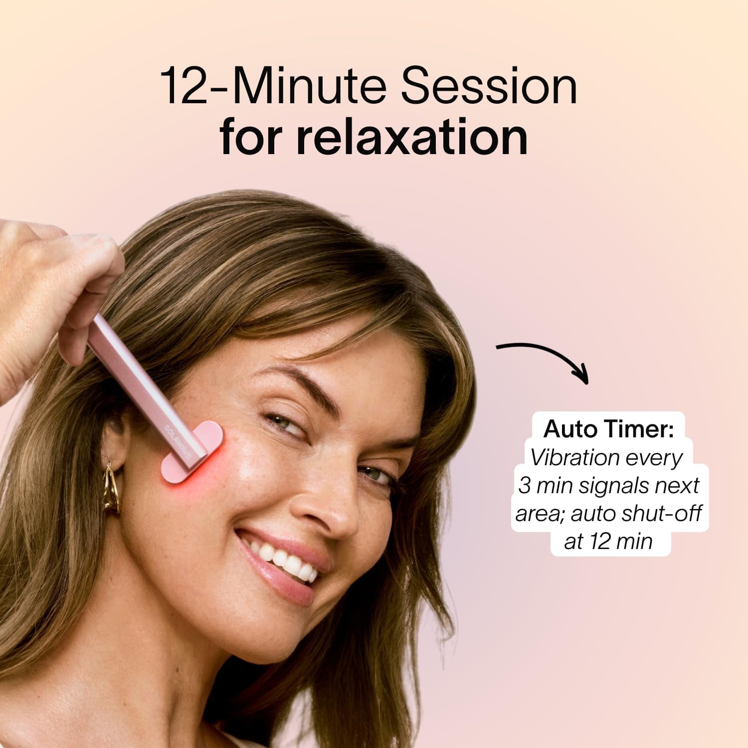 4-In-1 Red Light Therapy Wand + Activating Serum | LED Skincare Device for Face & Neck | Facial Tool with Galvanic Current, Massage & Therapeutic Warmth | Reduces Appearance of Fine Lines