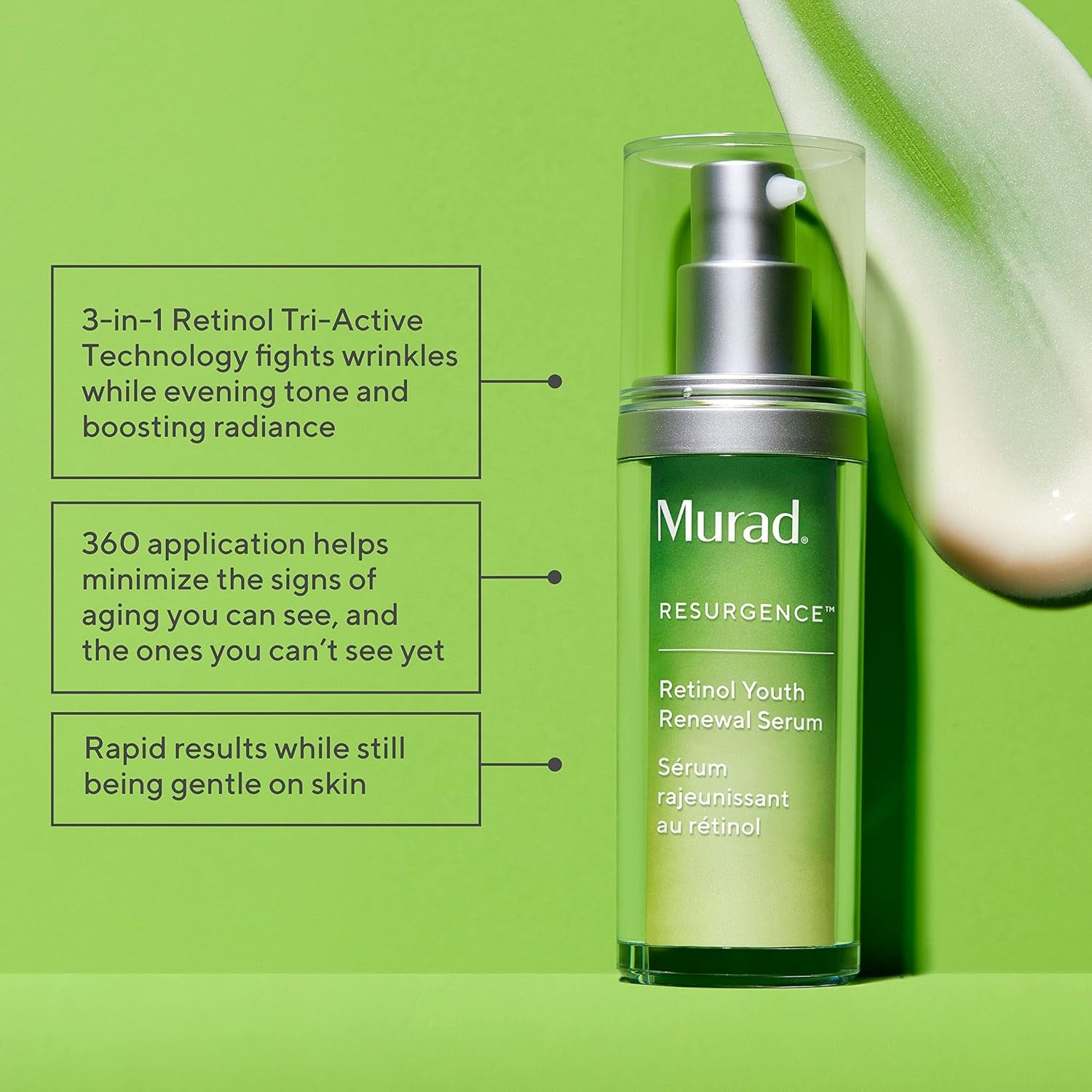 Retinol Youth Renewal Serum - Fast-Acting Retinol Treatment with Swertia & Hyaluronic Acid for Visible Anti-Aging Results - Tri-Active Technology Gently Reduces Wrinkles & Firms Skin