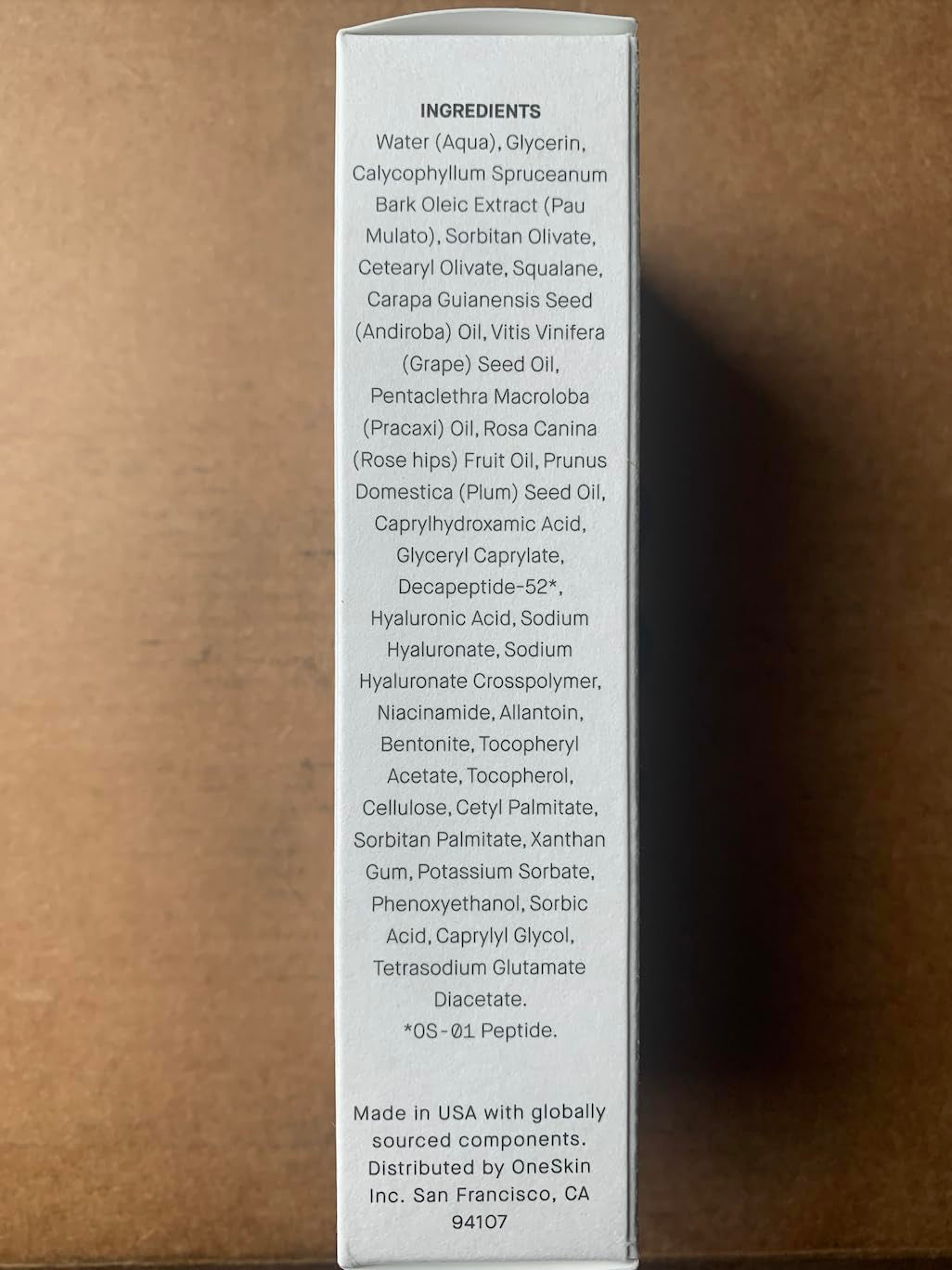 FACE OS-01 Peptide Topical Supplement & Skin Longevity Age Reversal Moisturizer