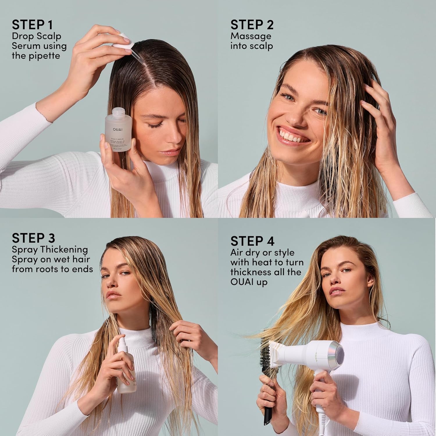 Hair Thickening Spray - Thickening & Volumizing Spray for Instantly Thicker, Fuller-Looking Hair - Protects, Strengthens & Repairs with Amaranth Peptide & Amino Acids (6 Fl Oz)