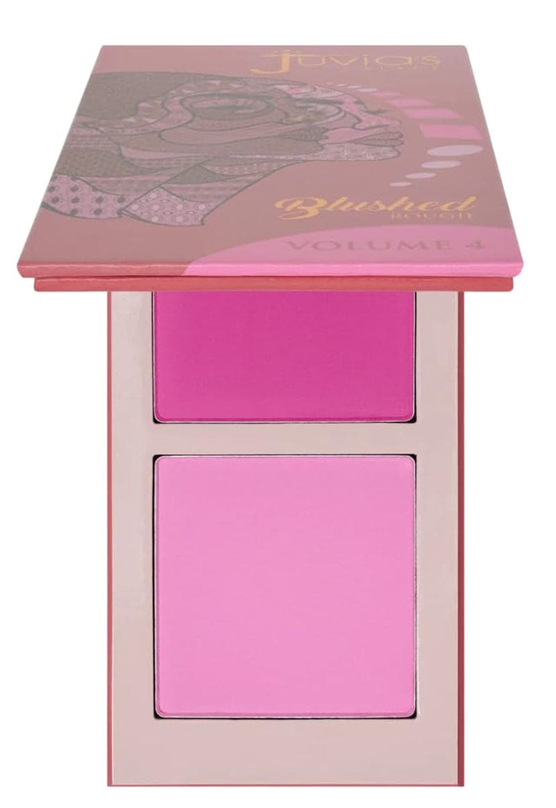 Blushed Duo Blush Volume4 - Two Tone Pigmented Buildable Pressed Mineral Powder - Rosy Natural Cheeks Matte Fresh Finish for All Skin Color