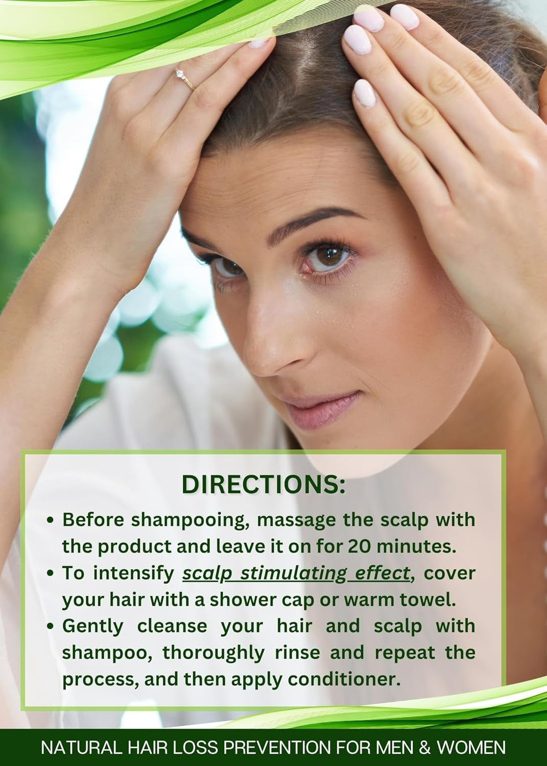 Botanical Hair Growth Treatment Revitalizing Hair Oil for Hair Thinning Prevention Pre-Shampoo Scalp Stimulating Head Spa Detox Natural Anti-Hair Loss Products with Biotin for Grey Blonde Hair Types