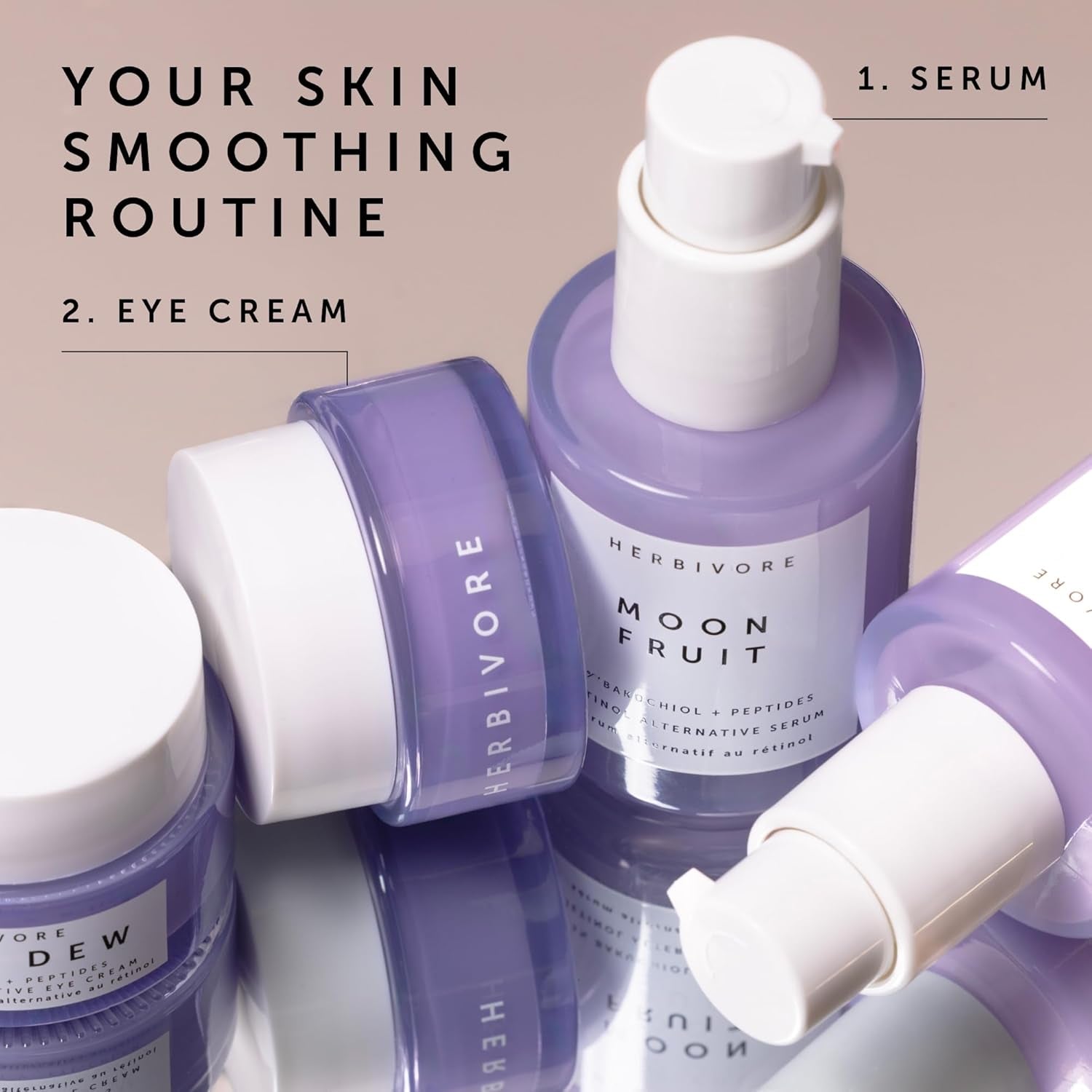 HERBIVORE Bakuchiol Retinol Alternative - Bakuchiol + Peptides, Smooths Skin, Reduces Fine Lines, Wrinkles & Puffiness, Plant-Based, Vegan, Cruelty-Free