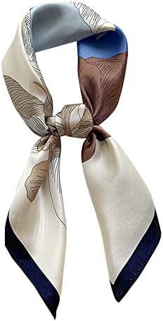 100% mulberry silk square scarf, ivory with navy border
