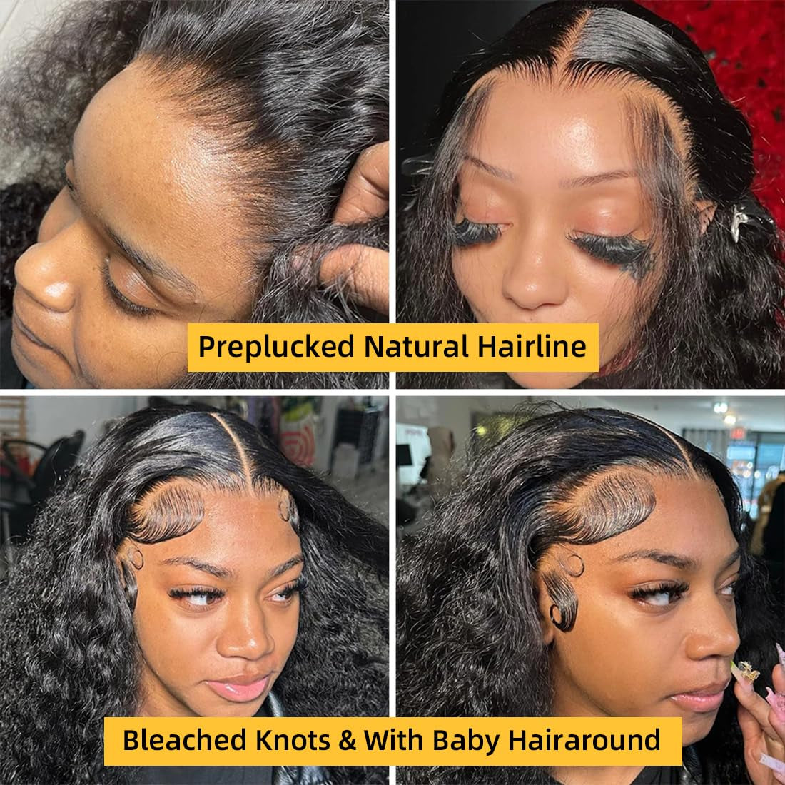 Deep Wave Lace Front Wigs Human Hair Pre Plucked 180% Density HD Transparent 13X4 Lace Frontal Wigs for Women Human Hair Lace Front Wigs Deep Curly Lace Front Wig (30 INCH)