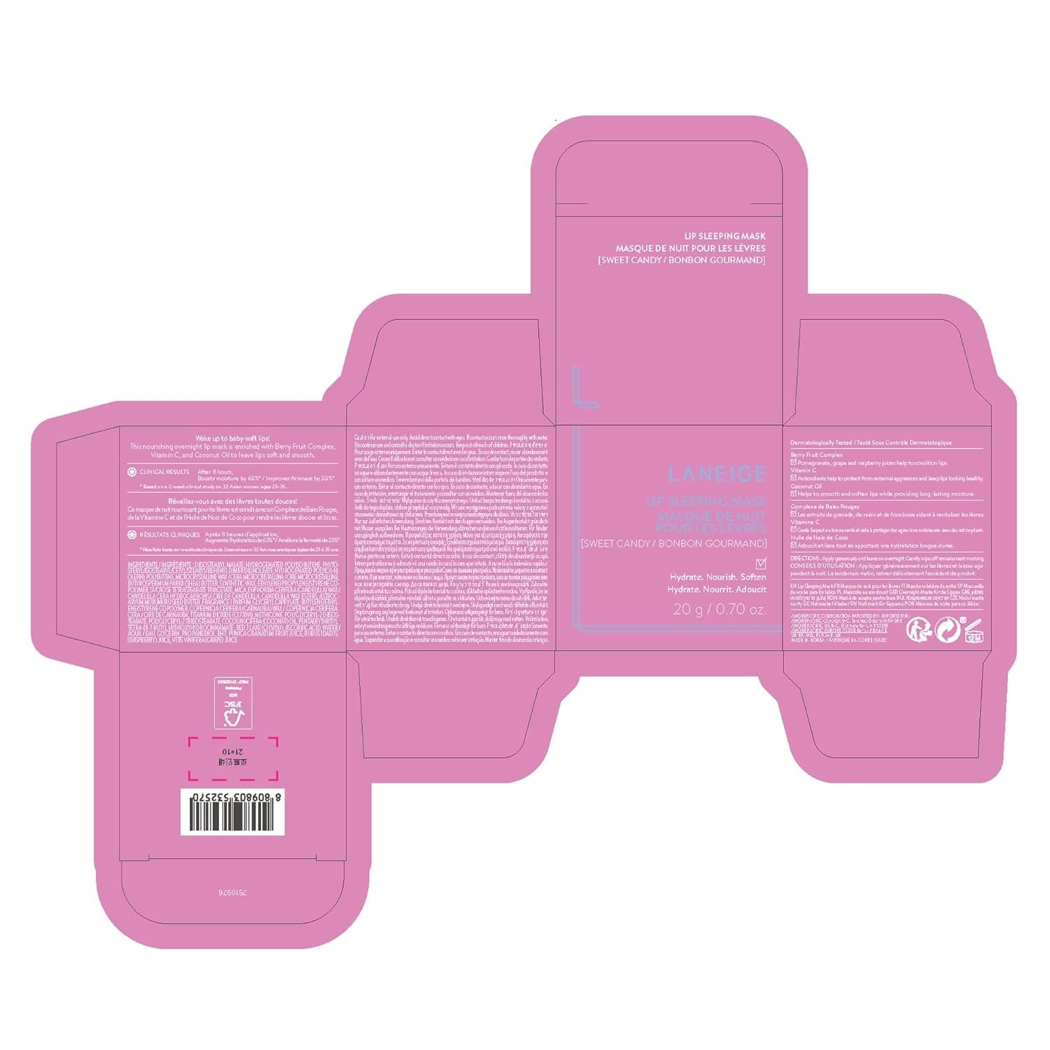 Lip Sleeping Mask: Nourish, Hydrate, Vitamin C, Murumuru & Shea Butter, Antioxidants, Flaky, Dry Lips