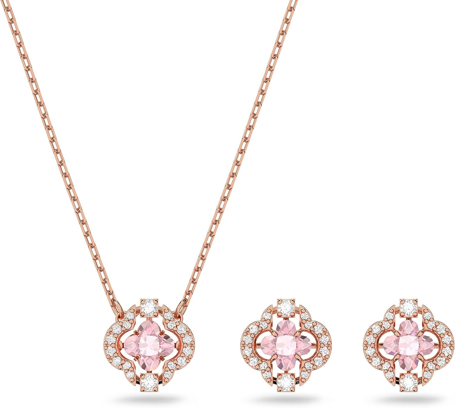 Sparking Dance Crystal Necklace and Earring Set Jewelry Collection
