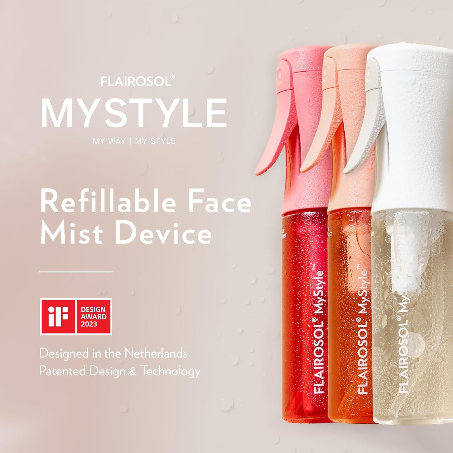 Mystyle, Spray Bottle for Hair- 3 Pack Small Travel Spray Bottle, Ultra Fine Continuous Water Mist for Face, Hairstyling, Salon, Cleaning, Beauty, Toners, Hydration & Makeup, 3.04Oz / 90Ml