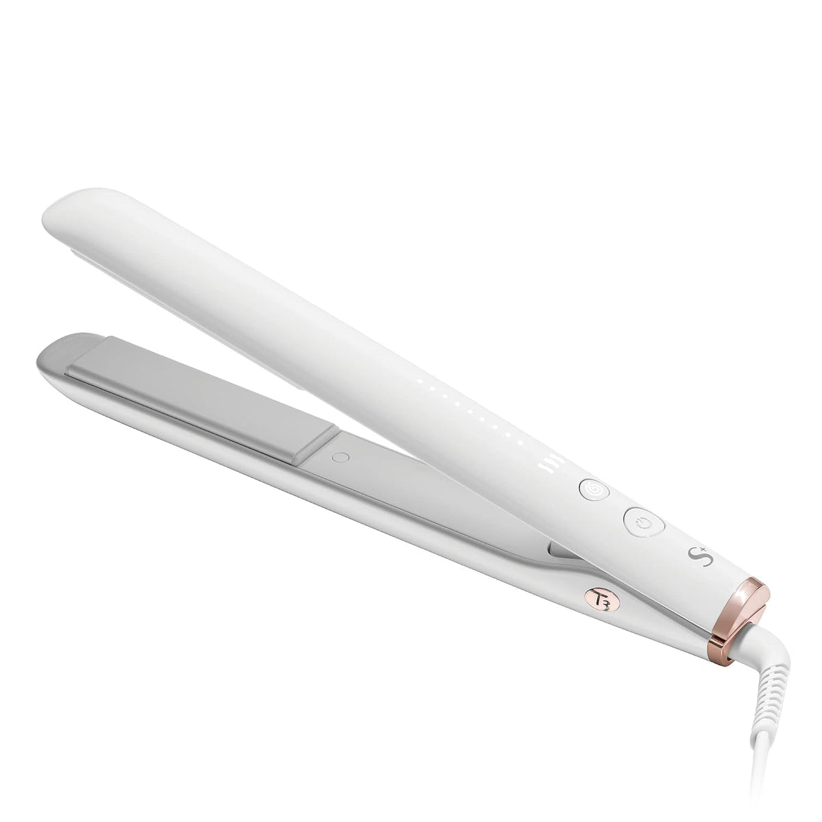 T3 SinglePass StyleMax 1" Ceramic Flat Iron | White/Rose Gold