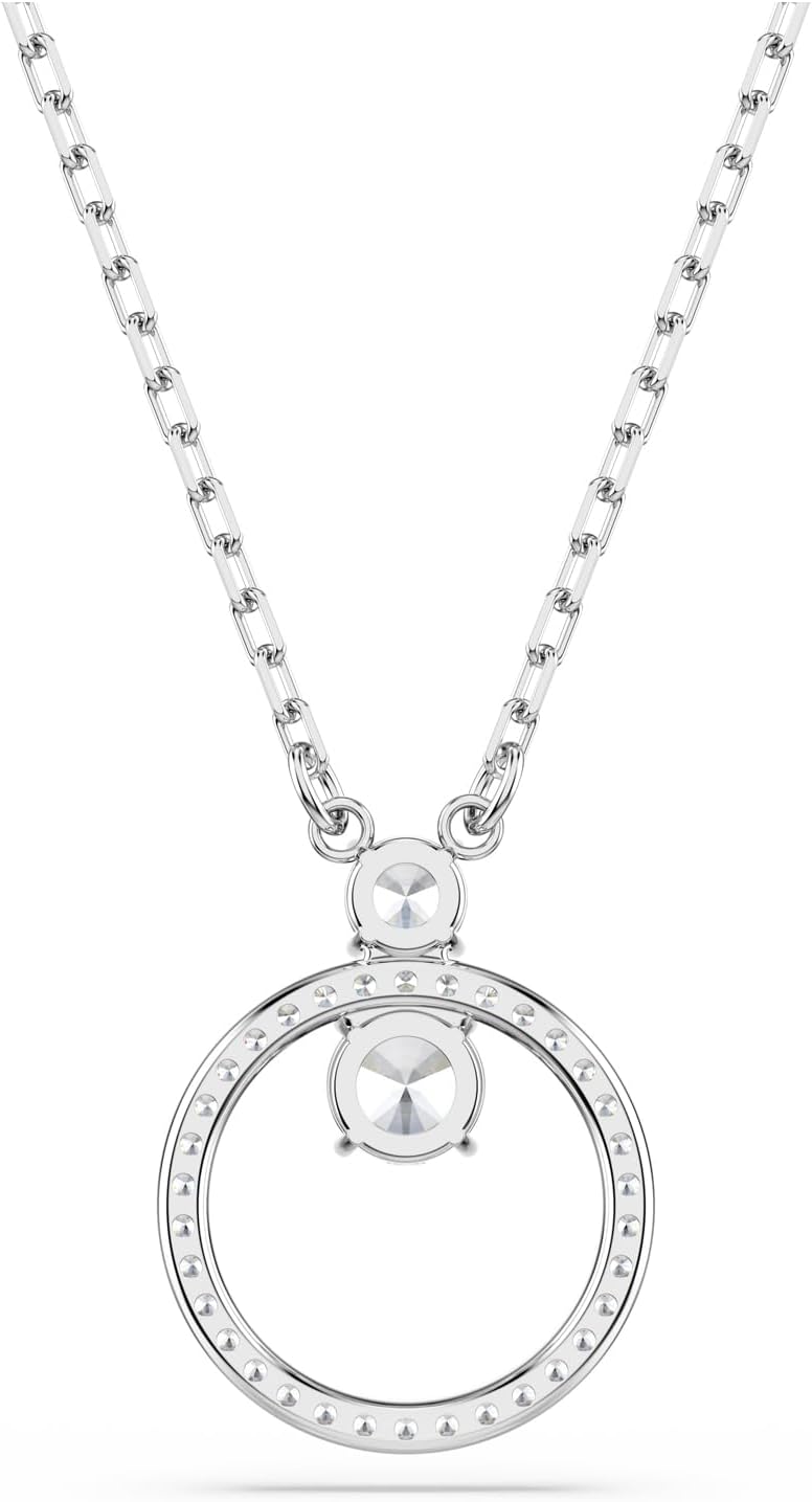 Swarovski Constella Circle Pendant Necklace | Rhodium-Plated