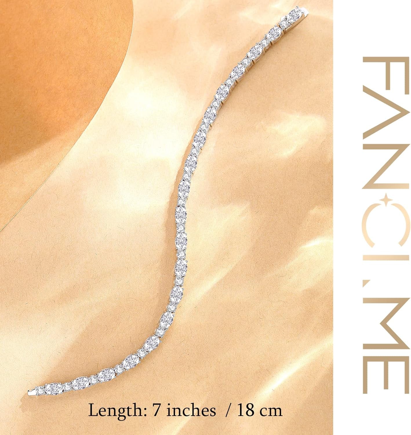 Birthstone Bracelets Sterling Silver Tennis Bracelets Charm Fine Jewelry Birthday Gifts for Women 7"