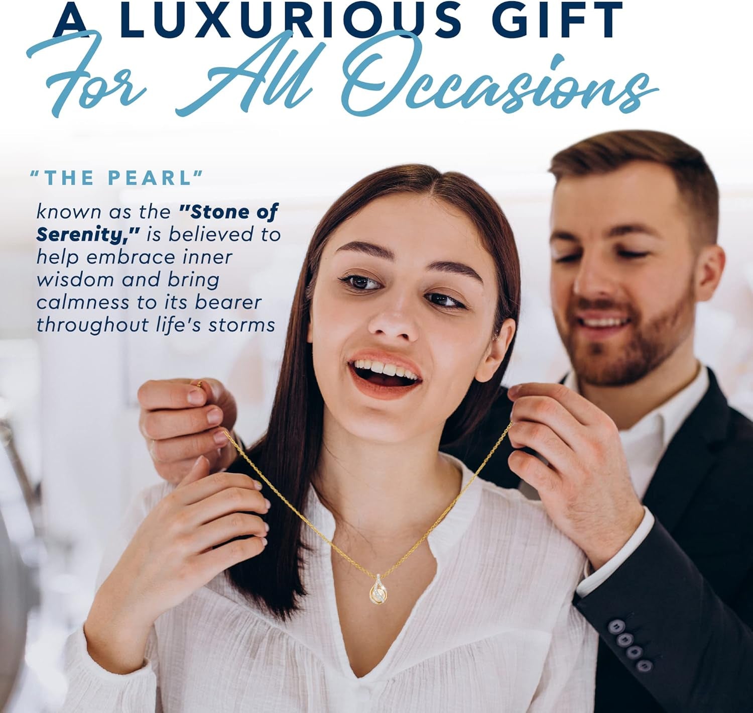 Love'S Embrace Women'S Pearl & Diamond Necklace | Pearl Pendant Jewelry | Woman'S Necklaces | Genuine Diamonds | Gifts for Her #1638-0016