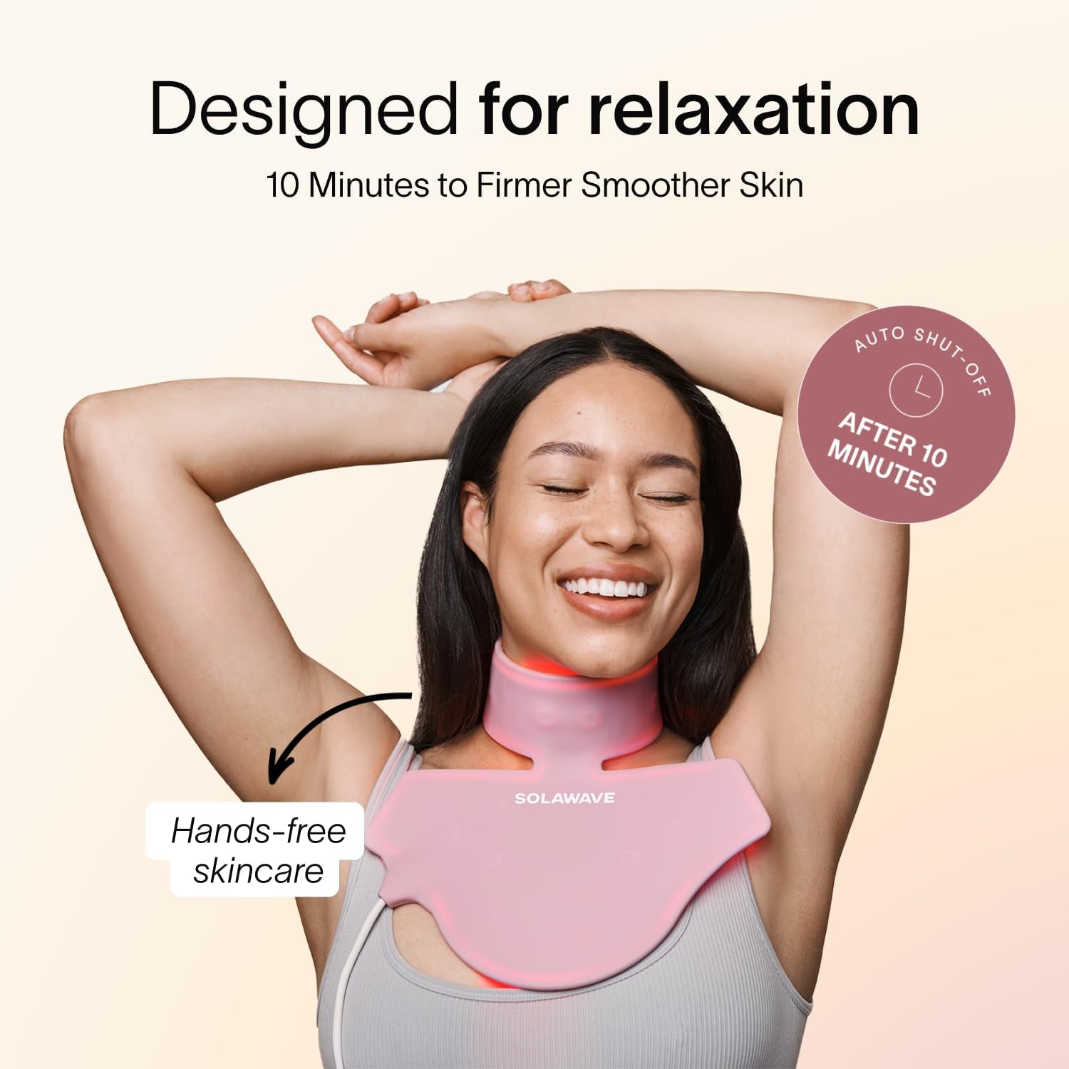 Red Light Therapy Mask for Neck & Chest | Red Light & near Infrared Light Device for Décolleté | Rejuvenates the Skin, Smooths Look of Fine Lines & Wrinkles | Anti-Aging Skincare at Home