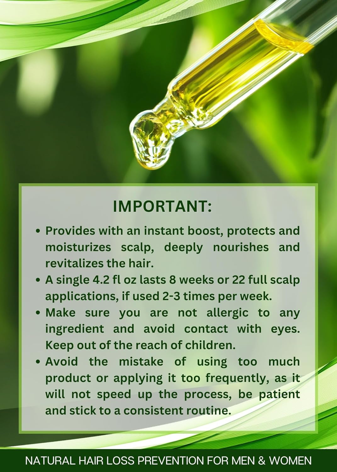 Botanical Hair Growth Treatment Revitalizing Hair Oil for Hair Thinning Prevention Pre-Shampoo Scalp Stimulating Head Spa Detox Natural Anti-Hair Loss Products with Biotin for Grey Blonde Hair Types