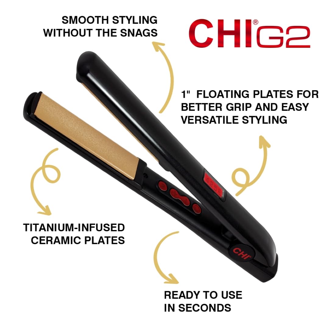 CHI G2 Titanium-Infused Ceramic Flat Iron | 1"