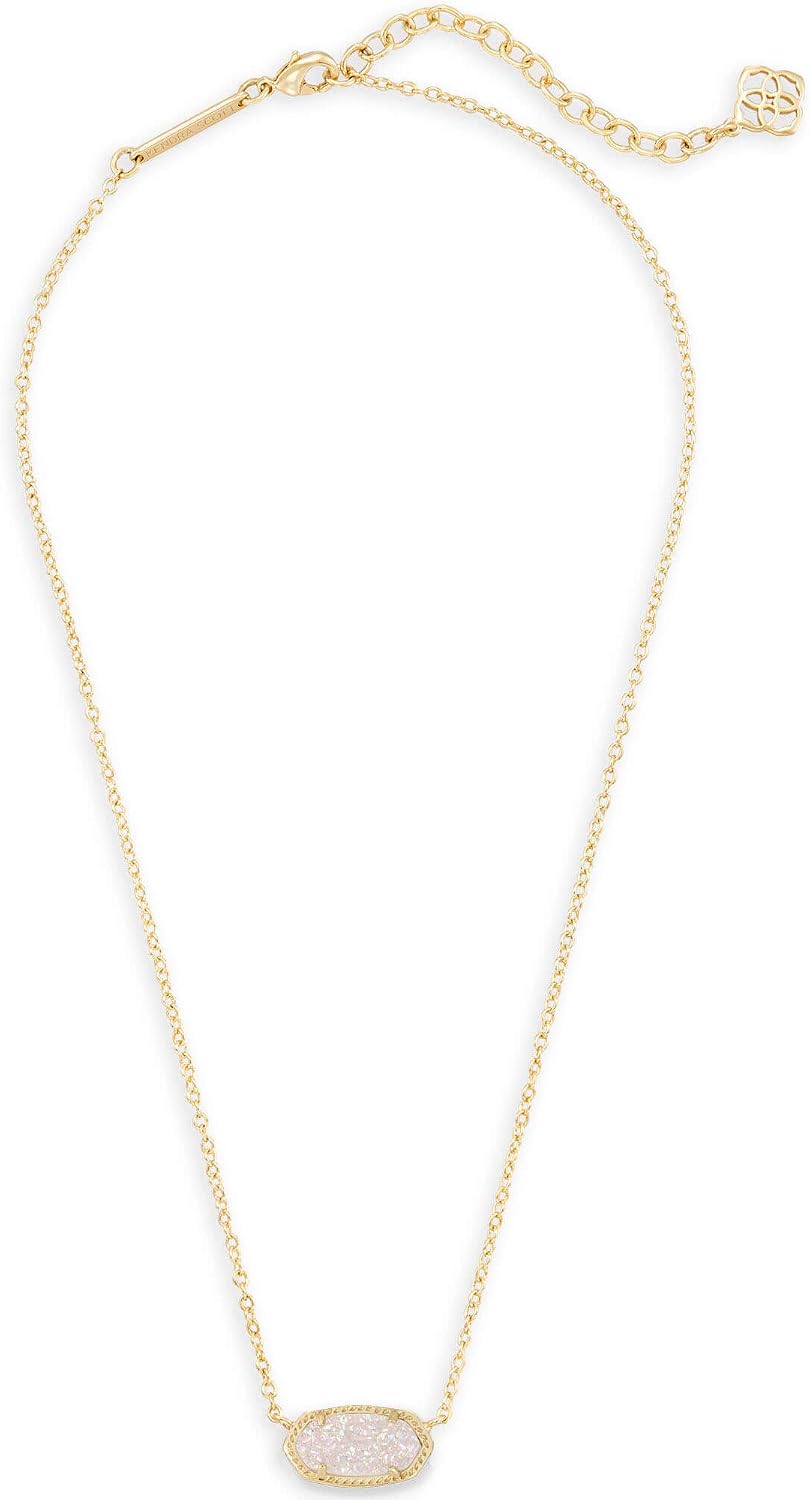 Kendra Scott Elisa Pendant Necklace | Gold Iridescent Drusy