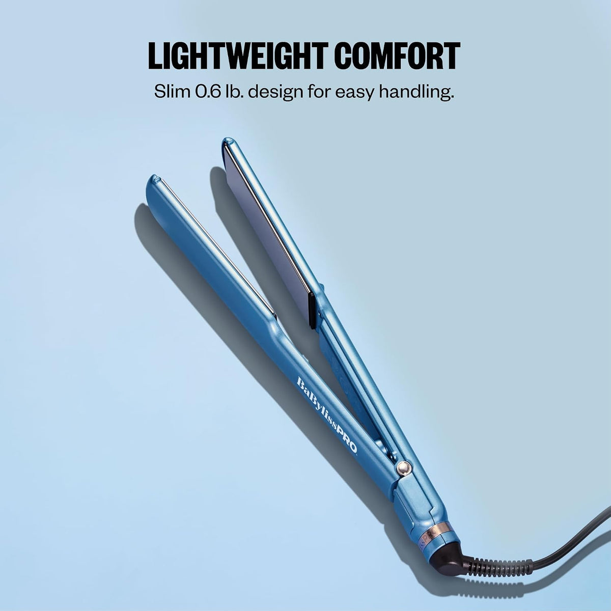 BaBylissPRO Nano Titanium Ultra-Thin Flat Iron | 1.5" Blue