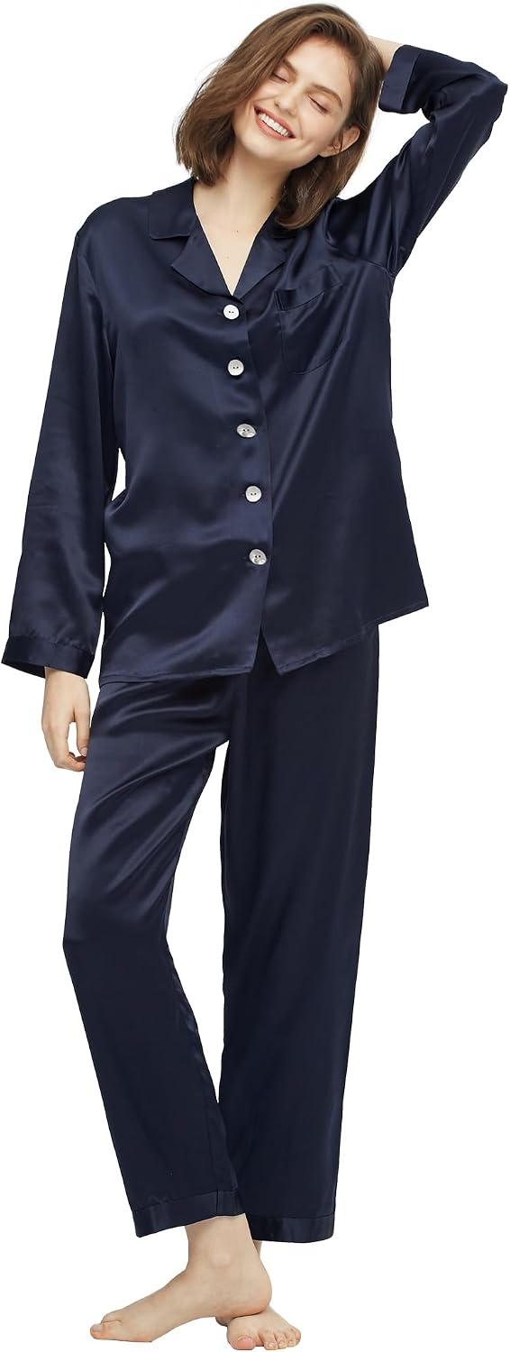 LilySilk Long Silk Pajama Set