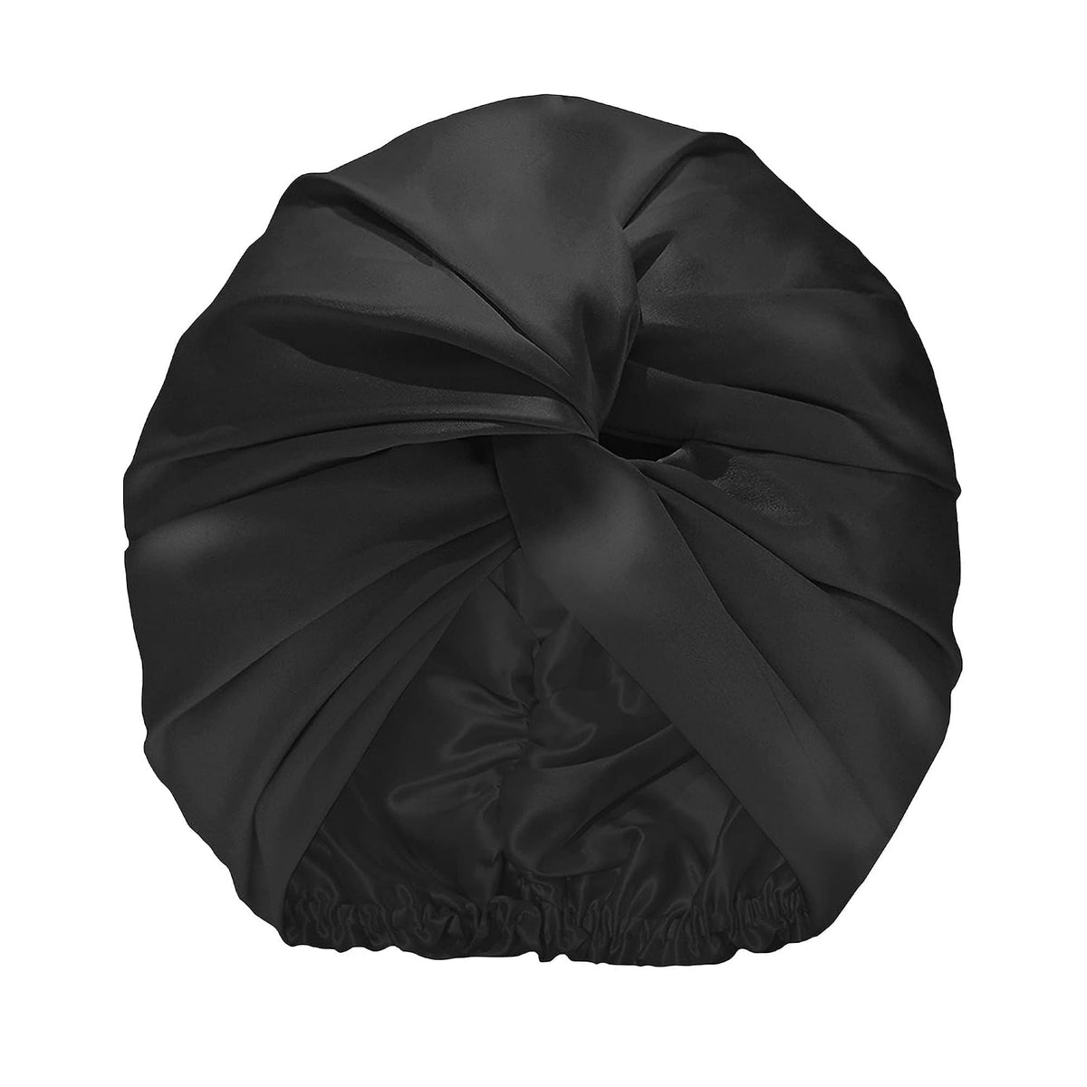 Slip Pure Silk Turban, Black