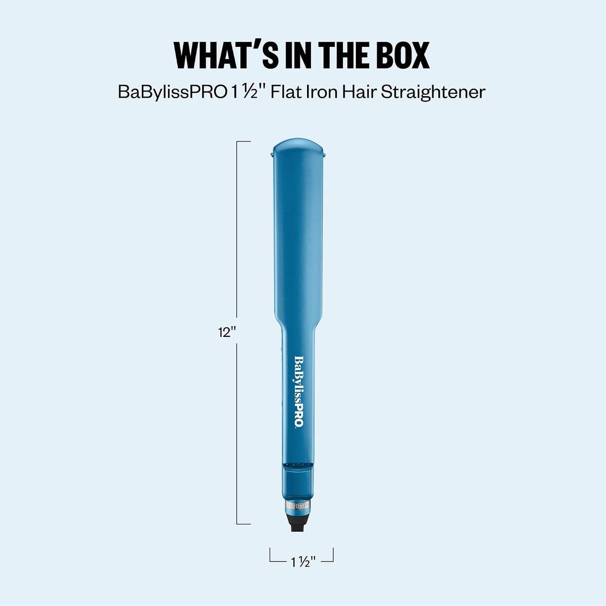 BaBylissPRO Nano Titanium Ultra-Thin Flat Iron | 1.5" Blue