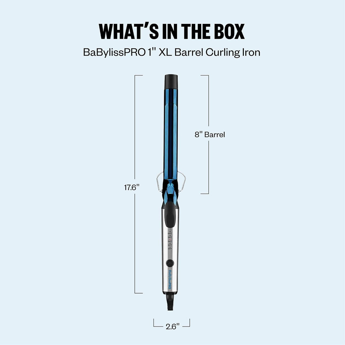 BaBylissPRO Nano Titanium Extended Barrel Curling Iron | 1"