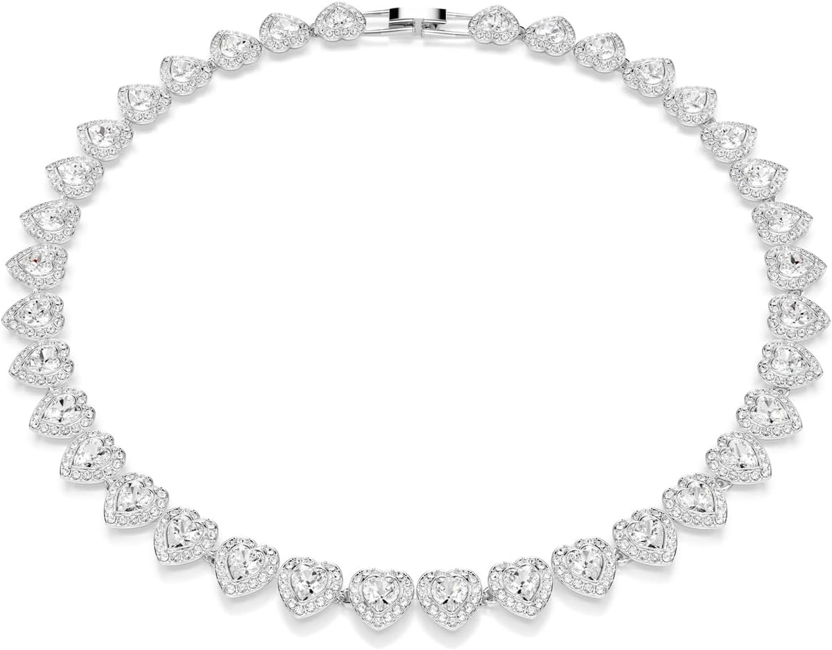 Swarovski x Ariana Grande All-Around Heart Necklace | Rhodium Finish