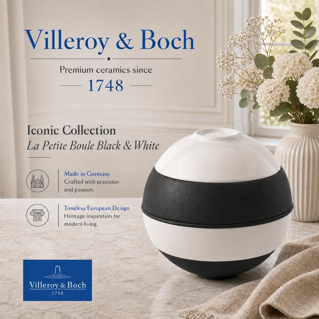 Villeroy & Boch La Petite Boule Appetizer Set | Black & White, 5-Piece