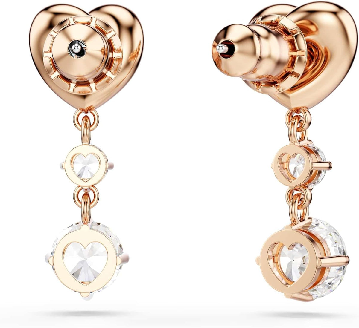 Swarovski Lifelong Heart Drop Earrings | Rose Gold-Tone