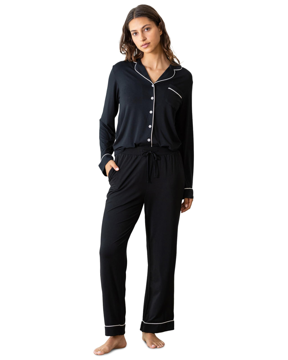 Cozy Earth Bamboo Pajama Set | Long Sleeve Button-Up
