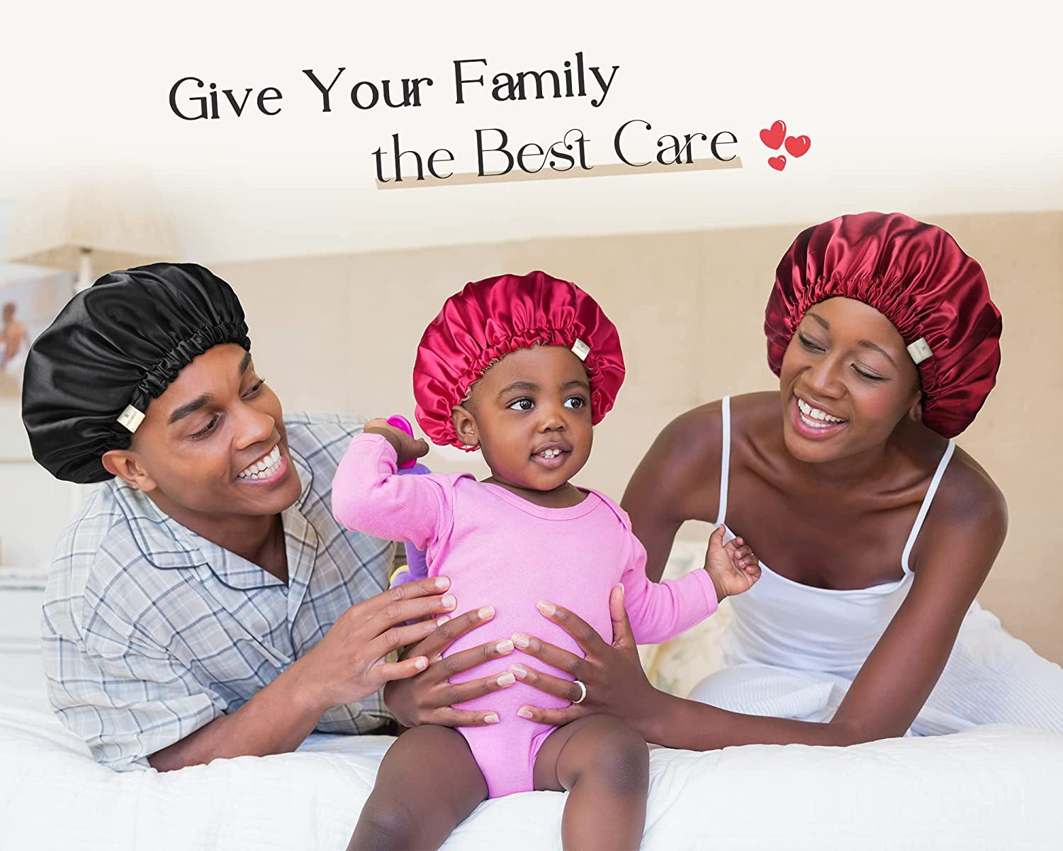 Silk Bonnet for Sleeping Satin Bonnet Hair Bonnets for Black Women and Men Double Layer Ajustable Bonnet for Curly Braids Hair