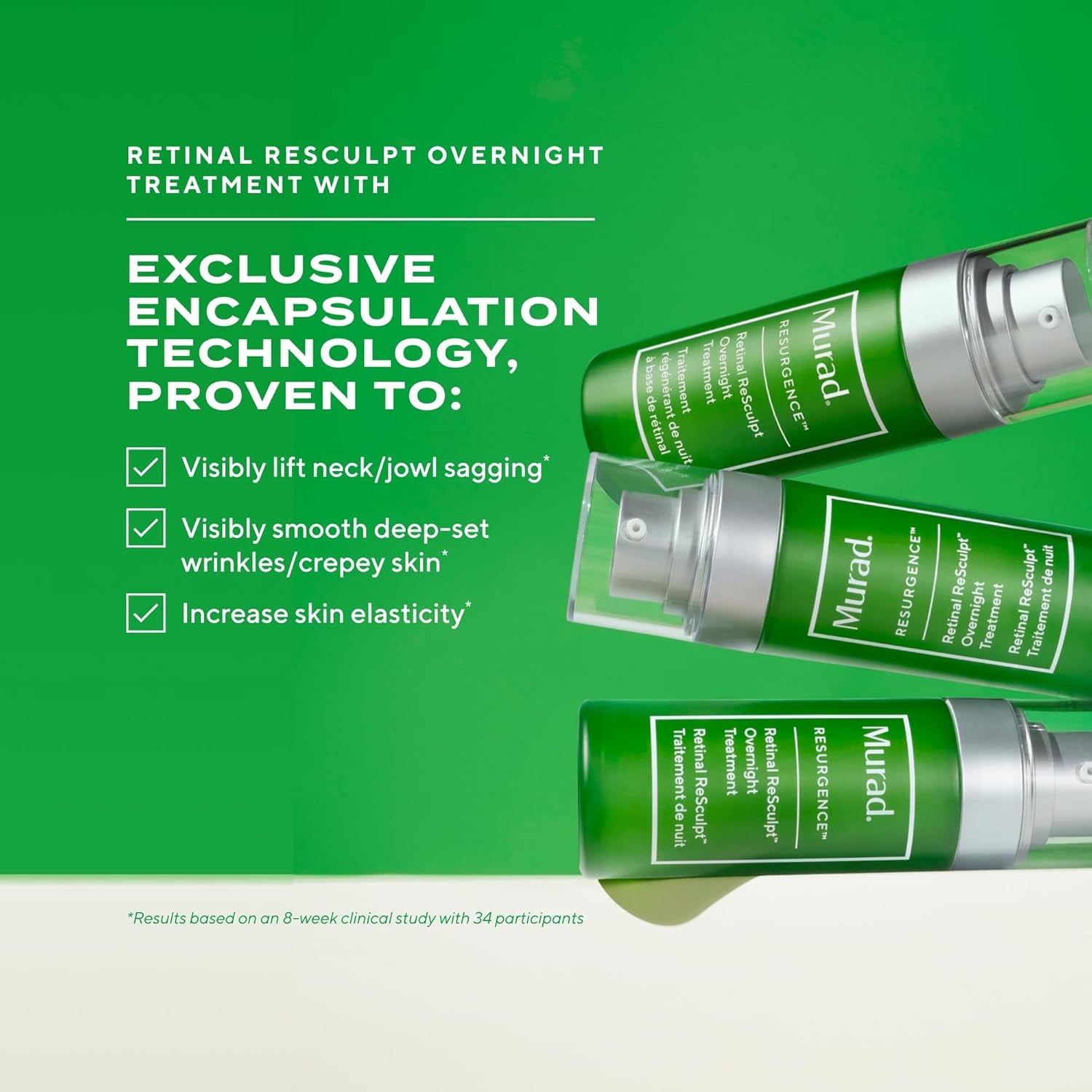 Retinal Resculpt Overnight Treatment - Advanced Face and Neck Serum with Encapsulated Retinal, Kangaroo Paw, Olive, & Oat Smooths Deep Wrinkles and Crepey Skin, & Lifts Sagging Skin