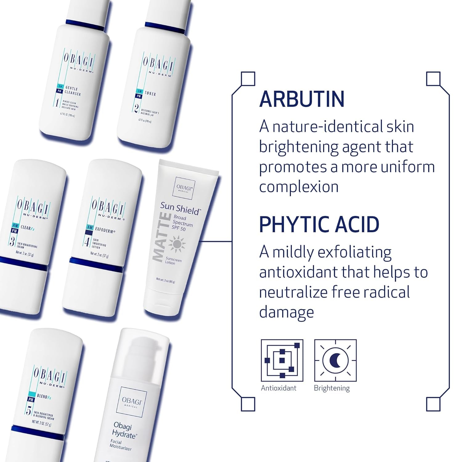 Obagi Nu-Derm Fx Skin Brightening System for Normal to Dry Skin – Noticeably Evens Out & Brightens Your Complexion – 7-Step Skincare Routine