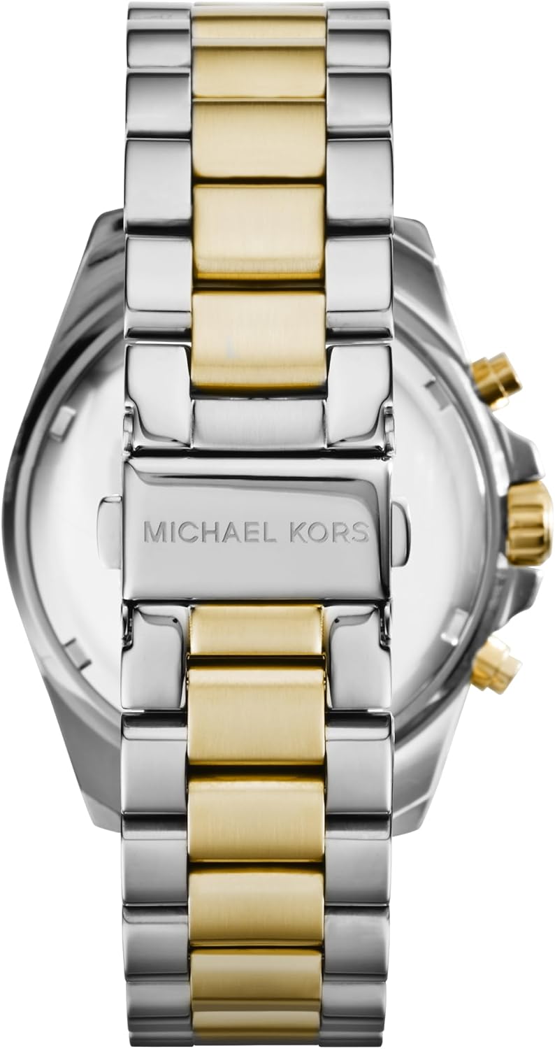 Michael Kors Bradshaw Chronograph Watch | Two-Tone, Navy Dial, 43mm